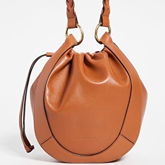Ulla Johnson Hilma Top-Handle Leather Bucket Bag in Sienna Brown - Picture 8 of 16